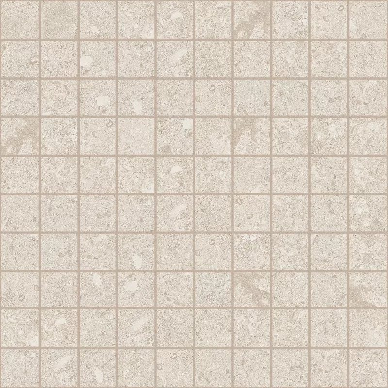 767030 Elemental White Limestone Mosaico Nat 3x3 30x30 Cerim