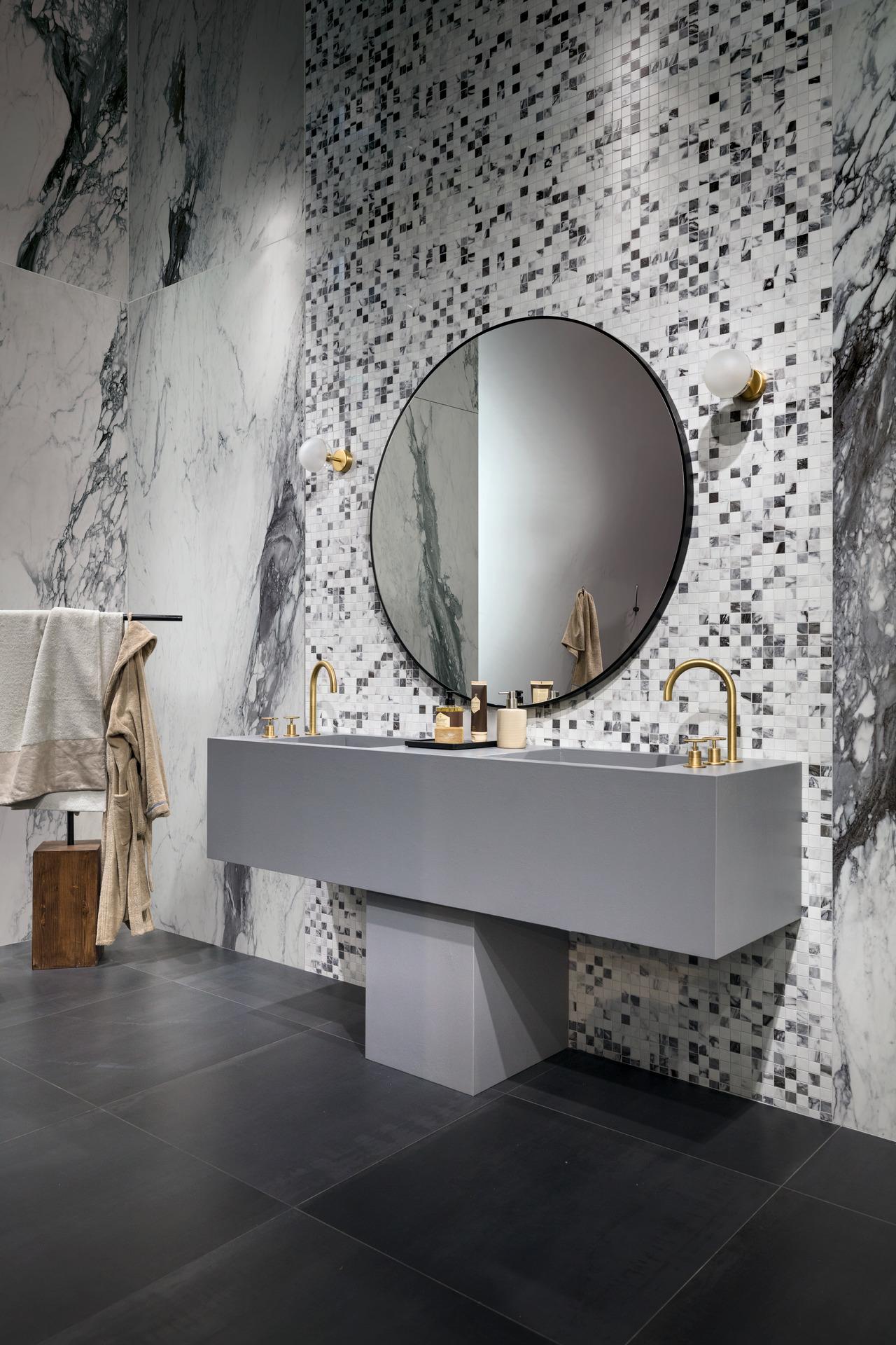 R6RL Maiora Marble Effect Calacatta Oro Glossy Rett 120x240 Ragno Marazzi
