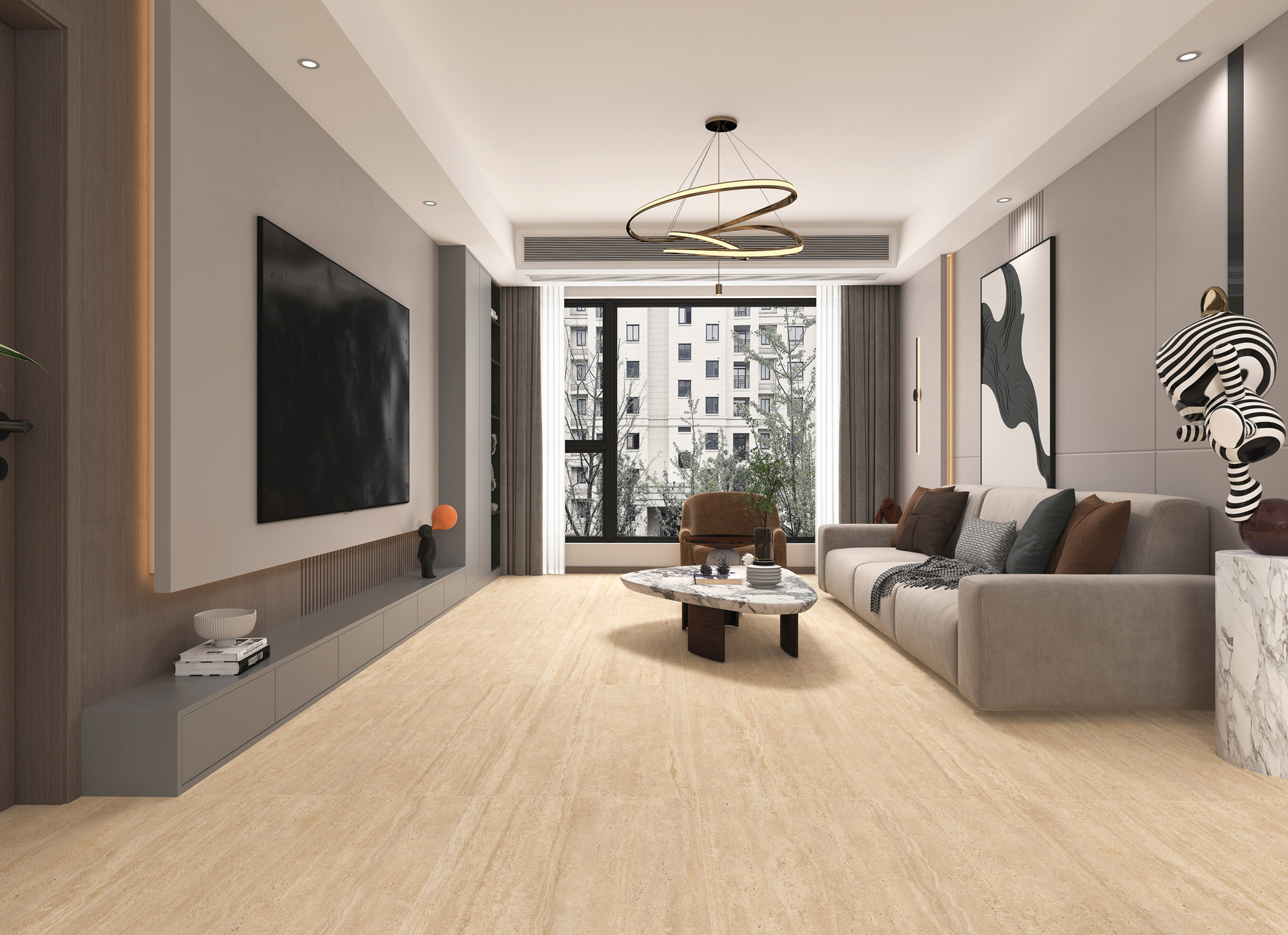 GT1206029992MCR Травертин Романо Бежевый канноли 60x120 Global Tile фото 14