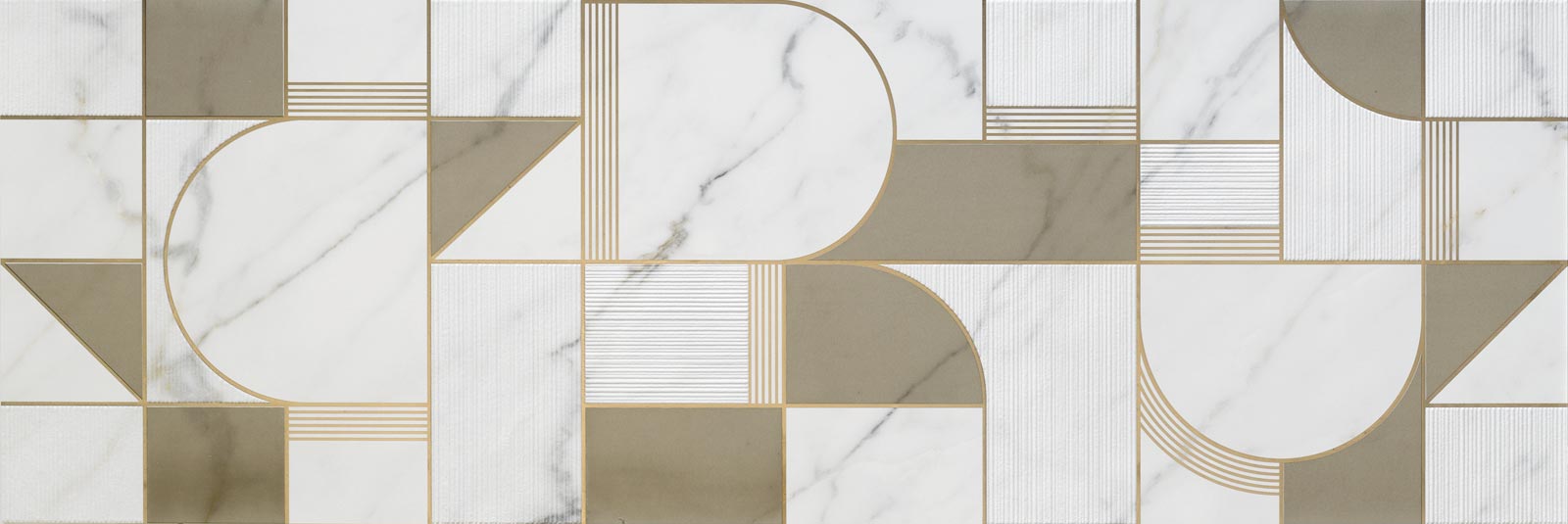 M8T5 Allmarble Wall Golden White Satin Decoro Club 40x120 MARAZZI Italy