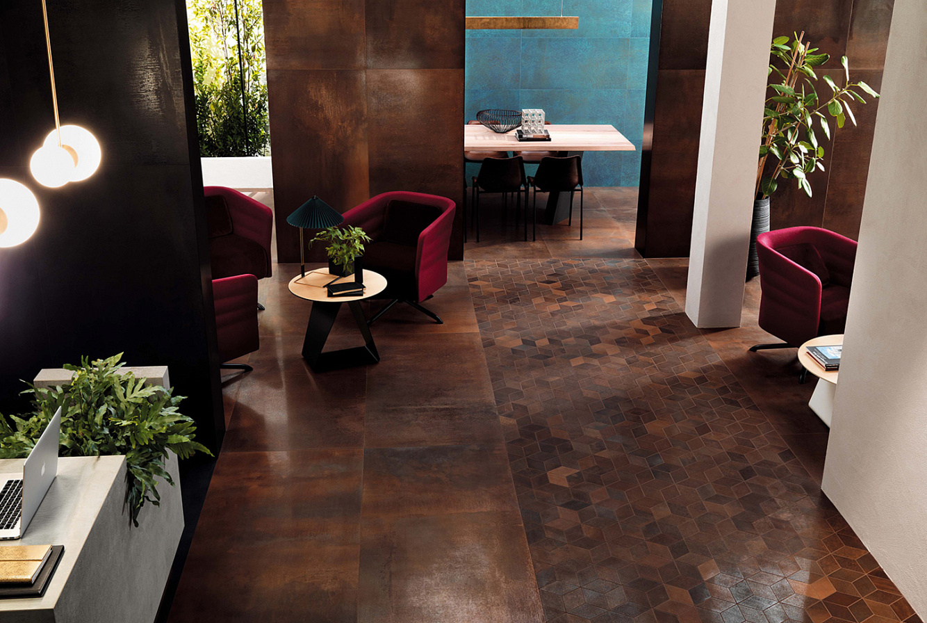 A0UT Blaze Iron Mosaico 3D Factory 29x29 Atlas Concorde