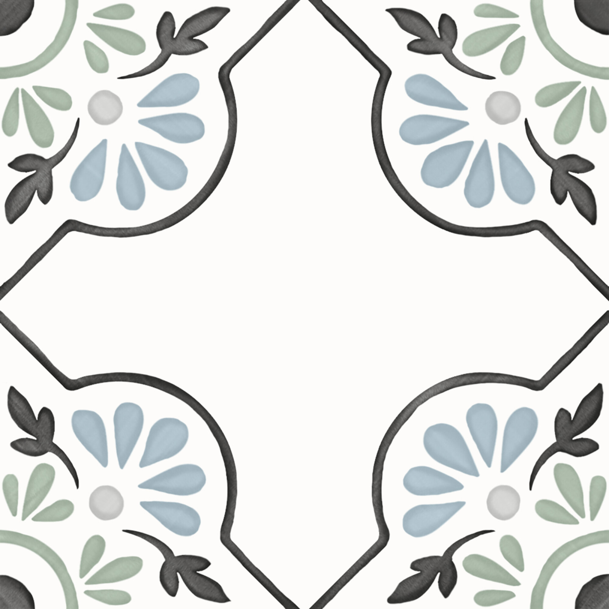 31079 Tanger Blue Petals 12.3x12.3 Harmony фото 3