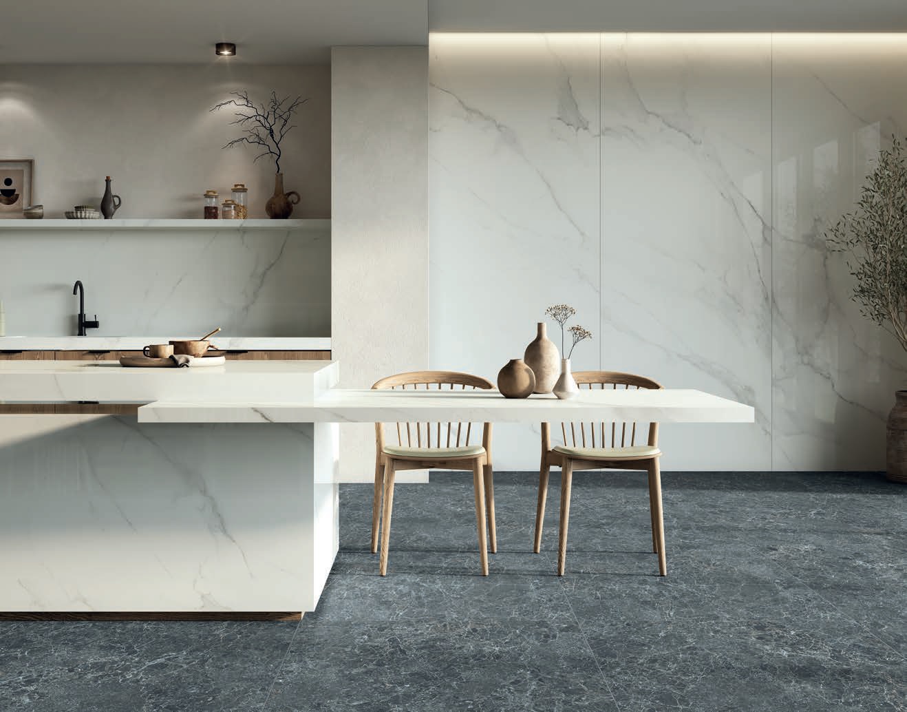 Lumiere Natural Polished Rect 6mm 120x280 STN Ceramica