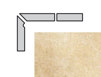 Плинтус ступени 044 Allgau левый 31x7.3 Interbau