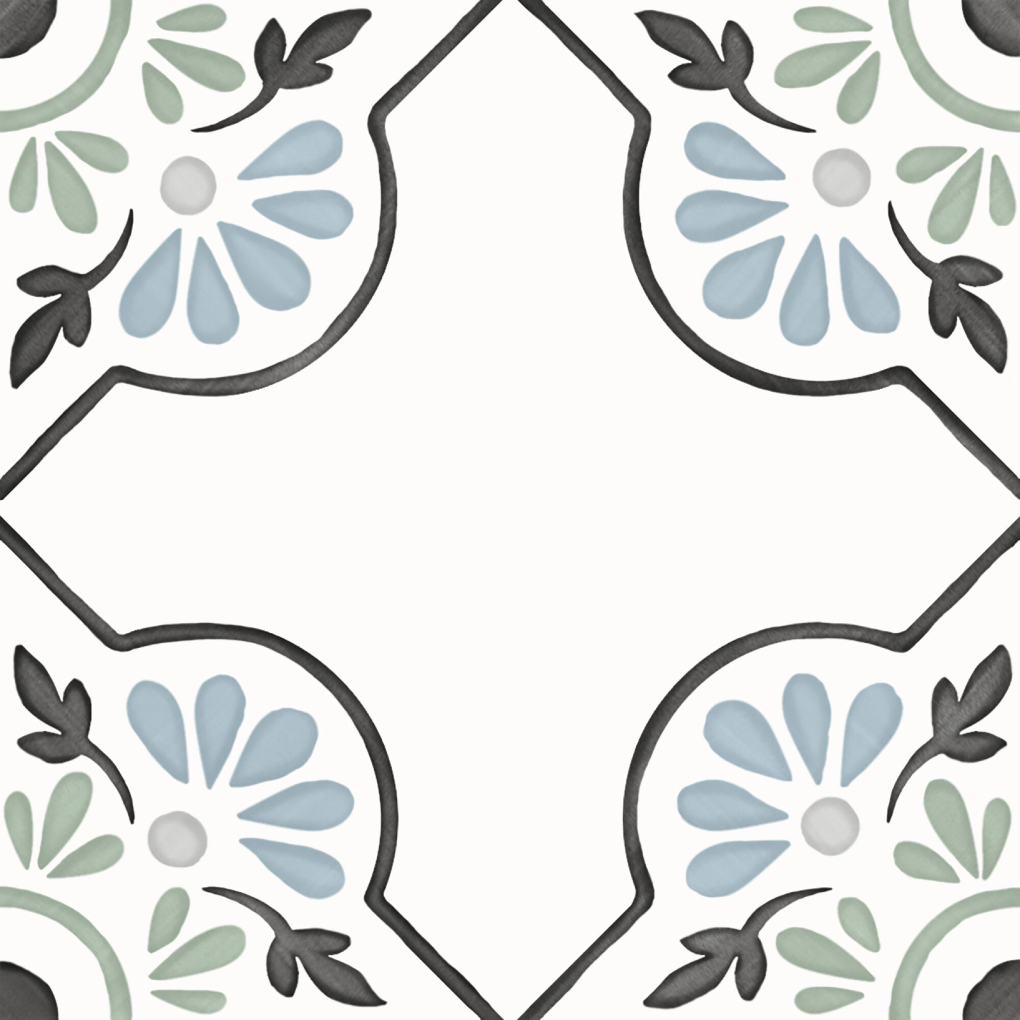 31079 Tanger Blue Petals 12.3x12.3 Harmony фото 4