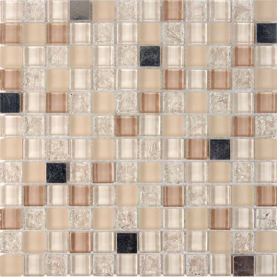 PIX716 Мозаика из стекла и металла 23x23 300х300x8 Pixmosaic