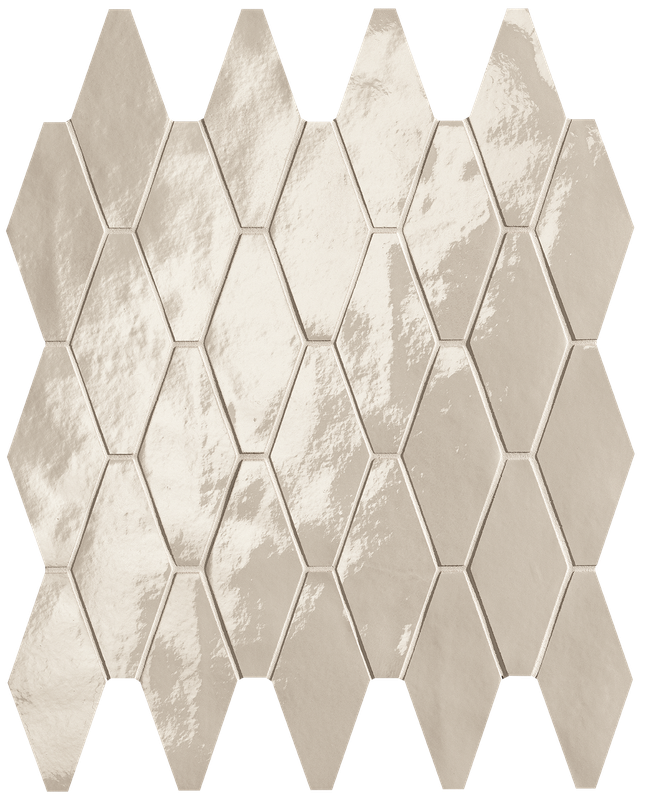 fRW6 Glim Avorio Rombi Mosaico Brillante 31x35,5 FAP Ceramiche