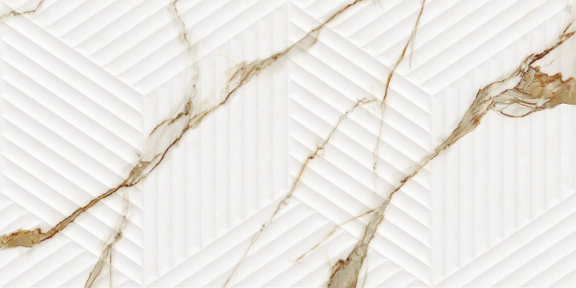 LE63063A-F53 Bianco Carrara Oro Cubo Rectificado 30х60 Artecera