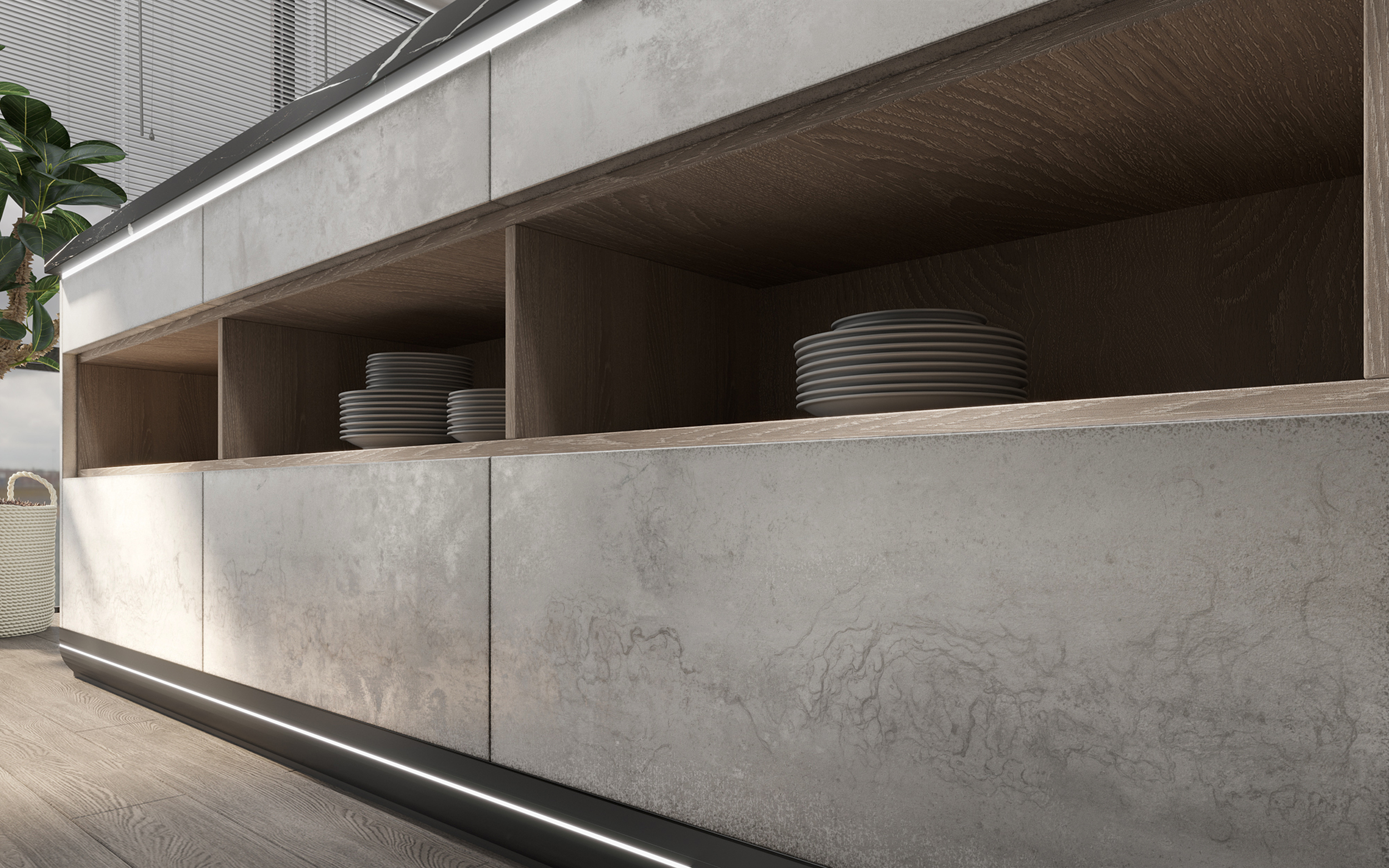 Titanium Brown Спеченный камень 1200x2700x3 Delfone фото 3