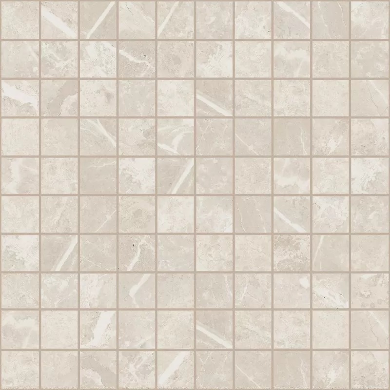 767033 Elemental White Dolomia Mosaico Luc 3x3 30x30 Cerim