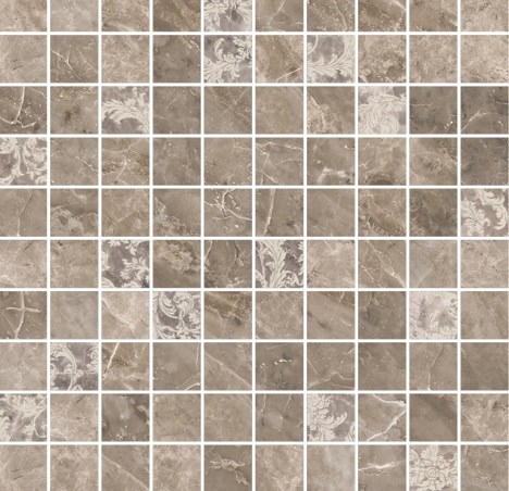 240826 MOSAICS T100 DECORATO GRIGIO 29,1x29,1 Versace (Gardenia Orchidea)