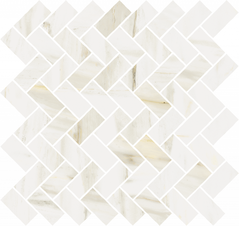 620110000213 Stellaris Carrara Ivory Mosaico Cross Nat 31.5x29.7 Italon