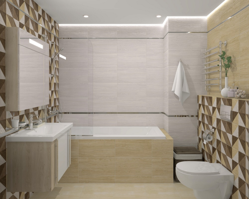 34008 Village голубой микс 25х50 Laparet