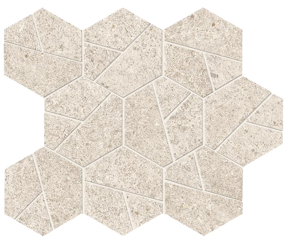 A67I Boost Stone White Mosaico Hex 25x28,5 Atlas Concorde