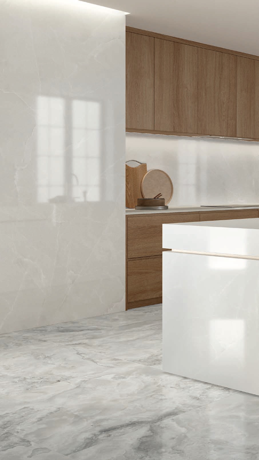 Scarlet Soft Ivory Polished Rect 6mm 120x280 STN Ceramica