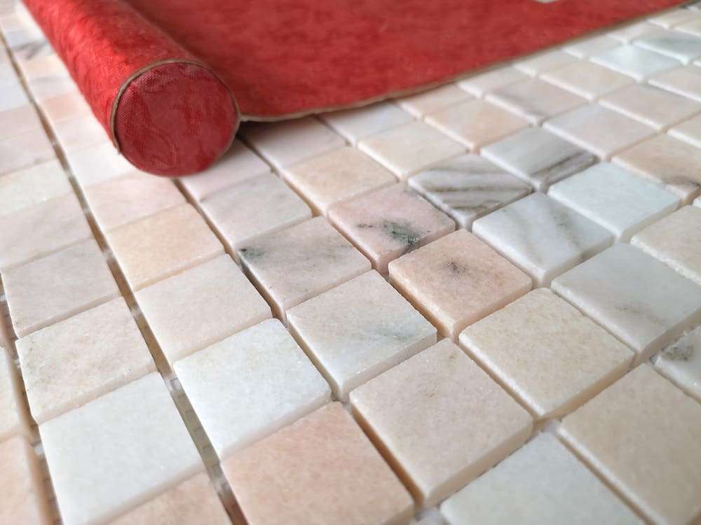 Pietrine Onice Jade Bianco POL 2.3x2.3 29.8x29.8 Caramelle Mosaic