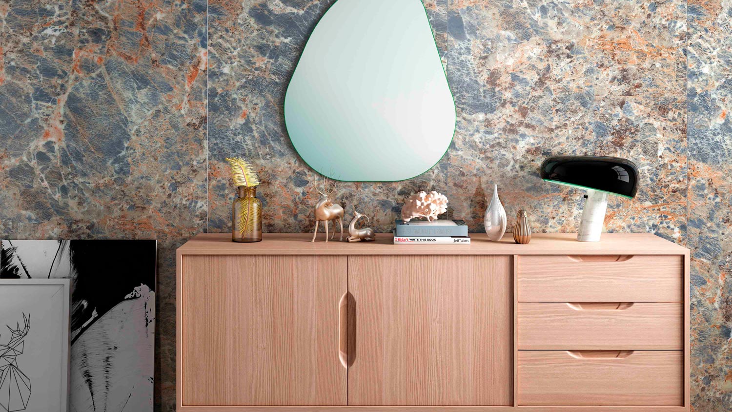 SS12025 Luxury Stone Pol 60x120 Fusure Ceramic