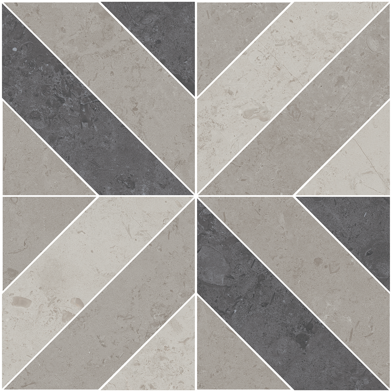 ID124 Декор Про Лаймстоун серый матовый 60х60 Kerama Marazzi