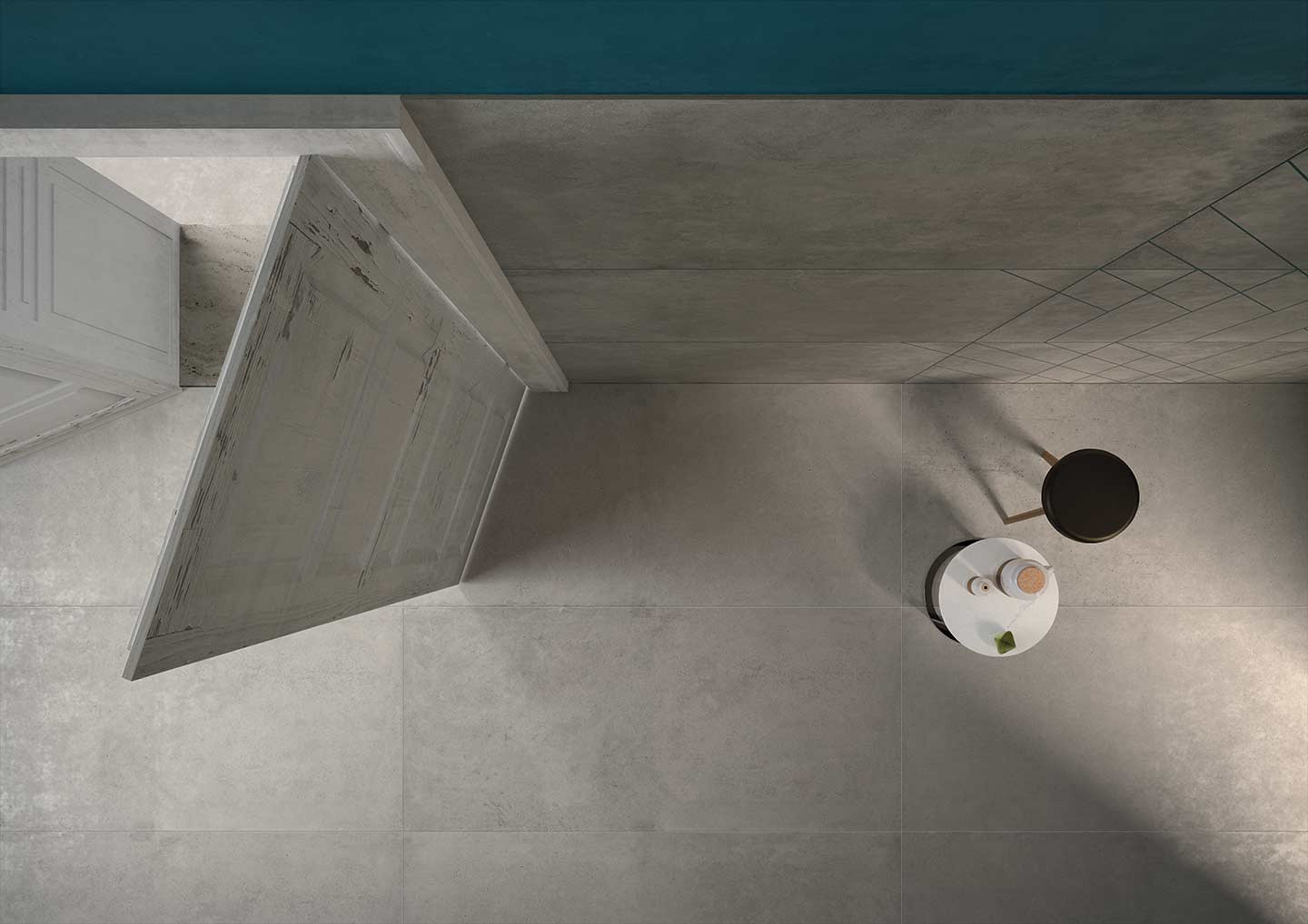 752770 Matrice Trama 3 F4 Azzurro Ret 80x80 Cedit