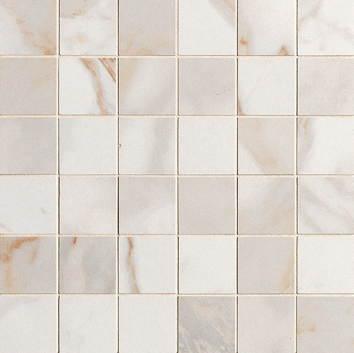 fQXD Roma Stone Calacatta Oro Macromosaico Satin 30x30 FAP Ceramiche
