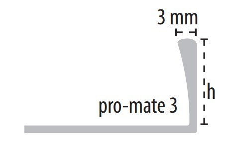 B71342752 Pro-Mate 3 Laton Cromado 3x12,5x3000 Butech