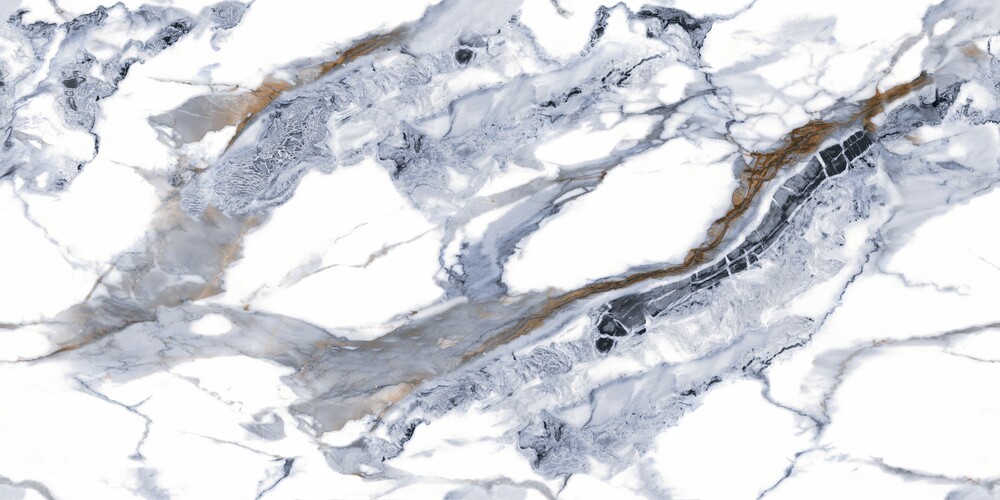G126016G Gold Ink White 60x120 Zibo Fusure