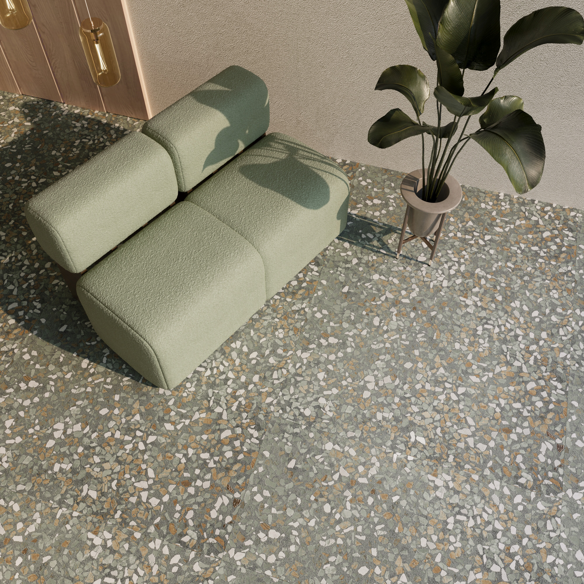 SH1009-G Veneziano Terra Verde Shape+Glue Art 60x120 Creanza
