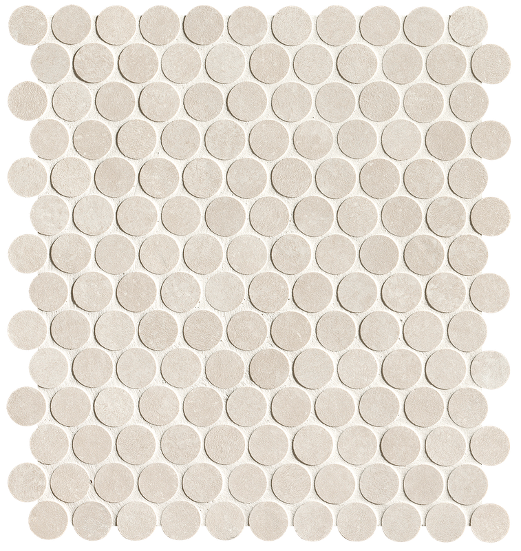 fRNM Nobu White Gres Round Mosaico Matt 29,5x32,5 FAP Ceramiche