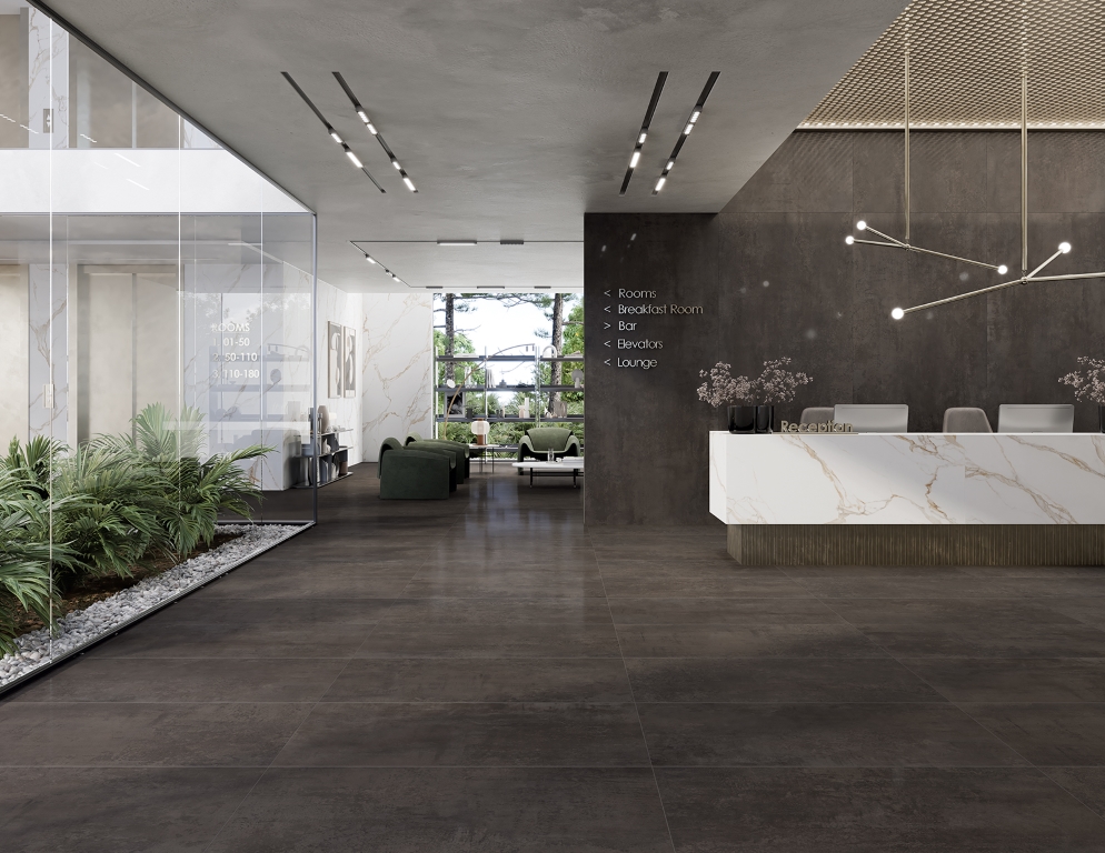 143043 Steel Argento Sat/Ret 8mm 60x120 Tagina Ceramiche