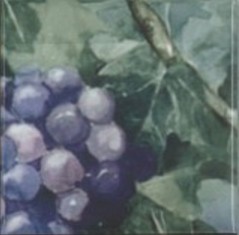 Monocolor Composicion Acuarela Uvas 20х40 Absolut Keramika