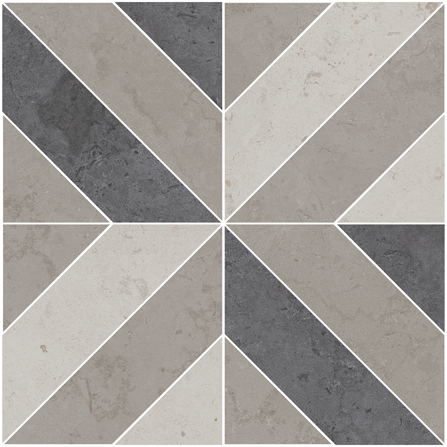 ID124T Декор Про Лаймстоун серый матовый 60х60 Kerama Marazzi