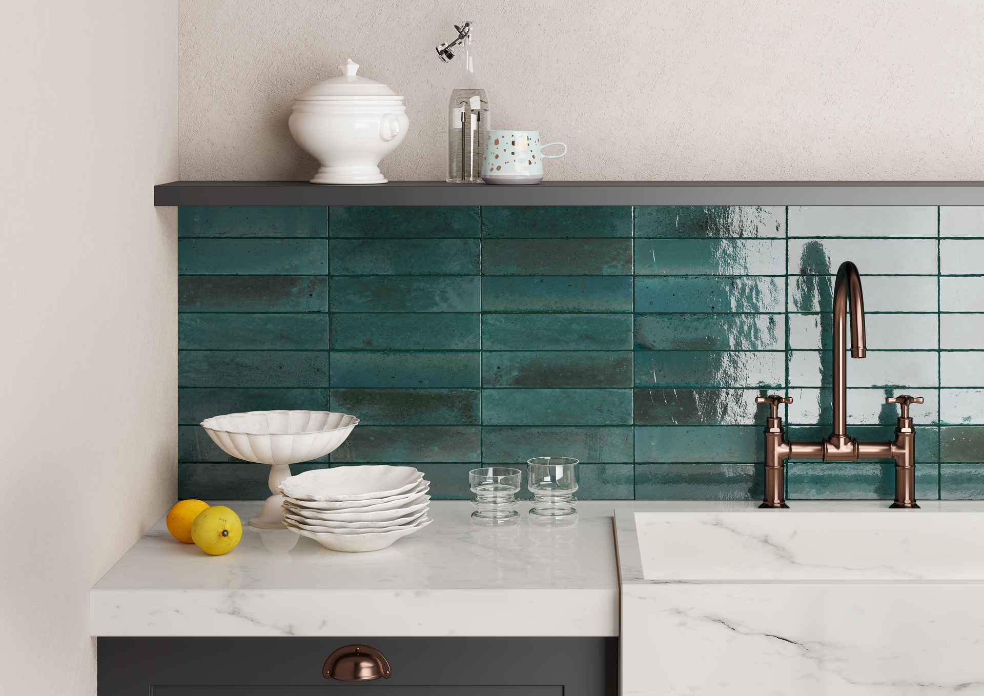 MFFF Lume Blue Lux Esagona 21x18.2 MARAZZI Italy