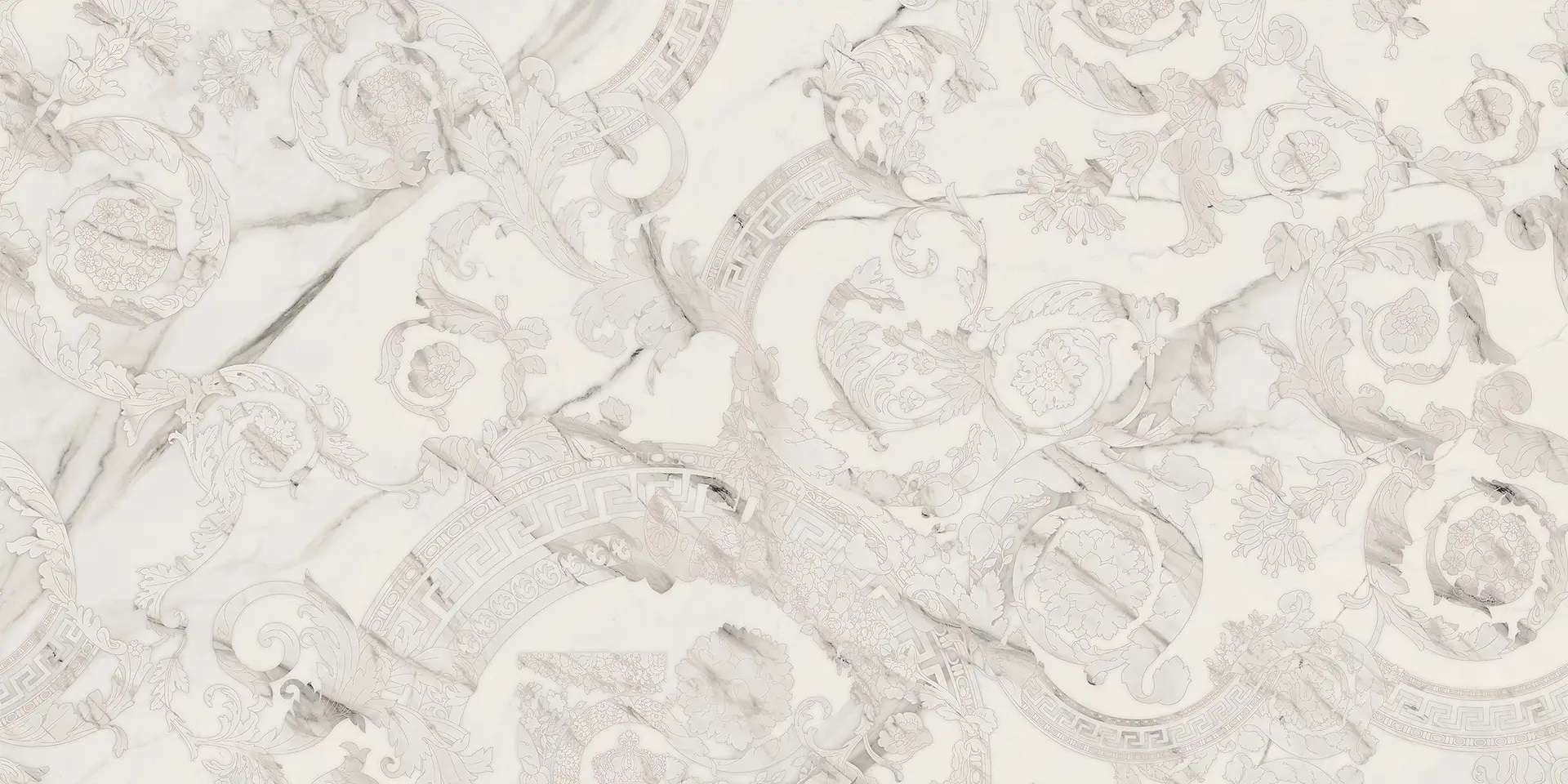G67590 Statuario White Megabarocco Lux R 60x120 Versace (Gardenia Orchidea) фото 8