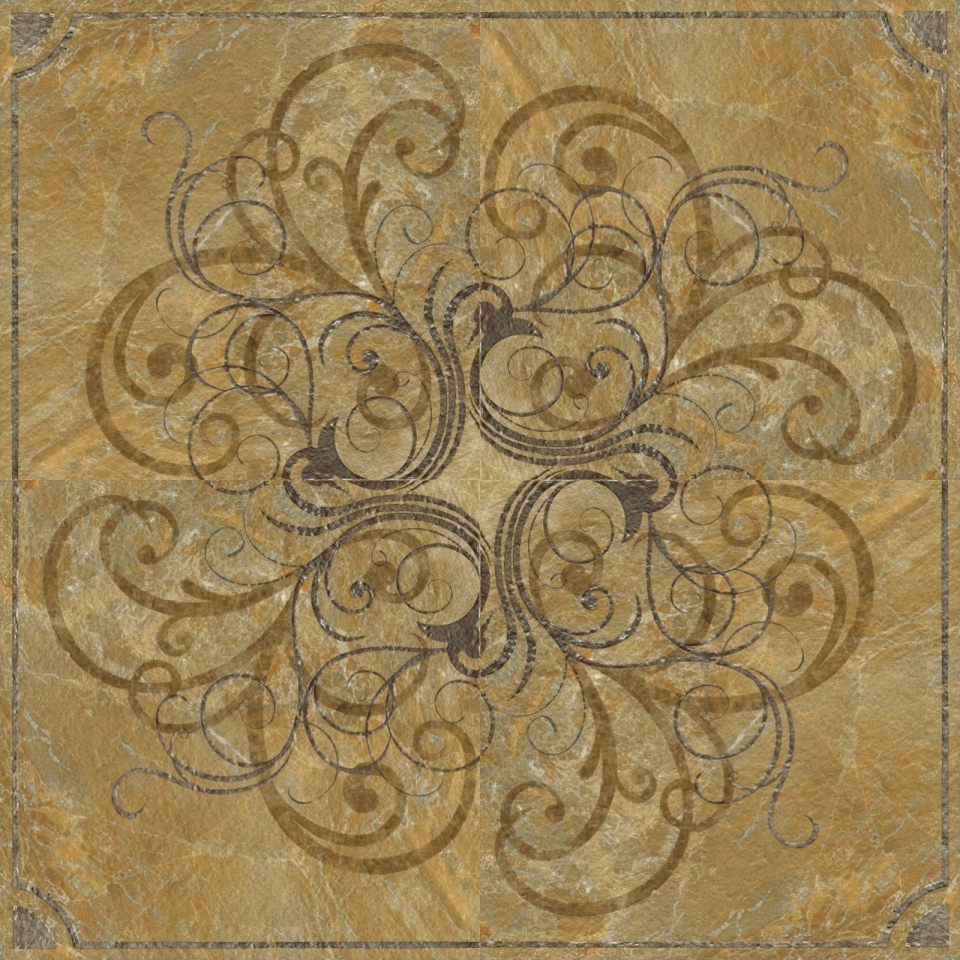 58131 Rosone Classic Gold 80x80 Cerdomus
