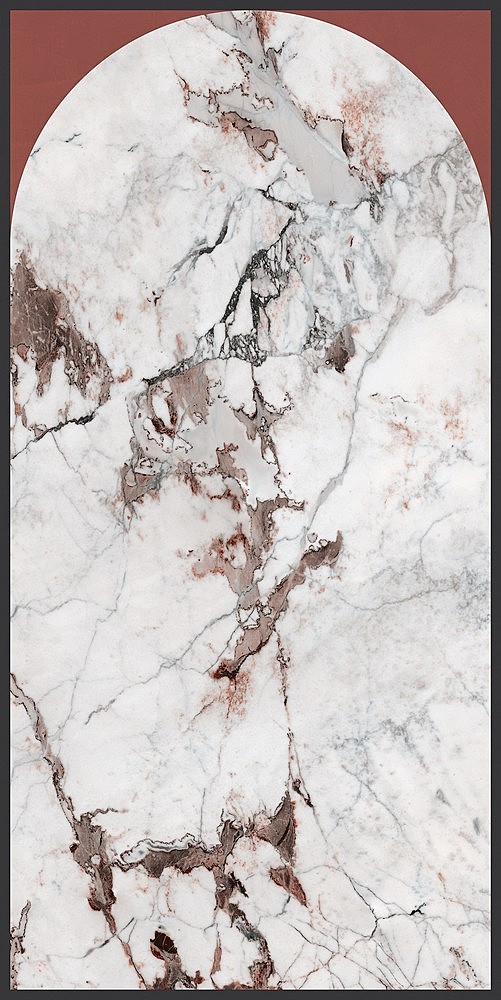 764111 Policroma Arco Breccia-Mattone Mat Ret 6mm 120x240 Cedit