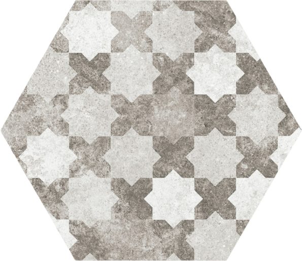 22099 Hexatile Cement Garden Grey 17,5x20 (17 видов паттерна) EQUIPE