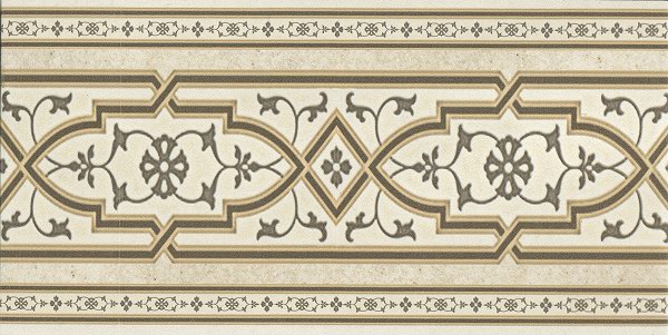 55 3115 046 Koblenz Stellstufe mit Dekor Creme 15,5*31 SDS Keramik