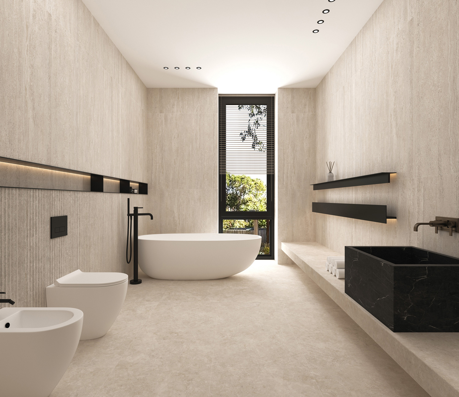GT1206029992MCR Травертин Романо Бежевый канноли 60x120 Global Tile фото 9