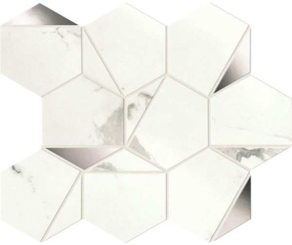 A4WV Marvel Statuario Supremo Platino Hex Shiny 25,1x29 Atlas Concorde