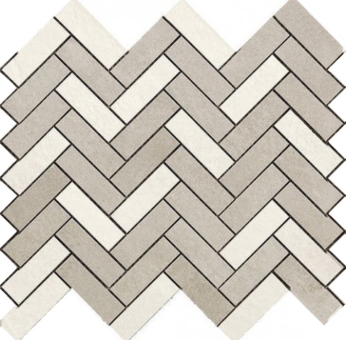 R060 Terracruda Mosaico Degrade Calce/Luce 33.2*128.8 Ragno Marazzi