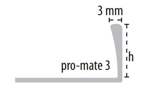 B71133001 Pro-mate 3 Laton Cromado 3x8x2500 Butech
