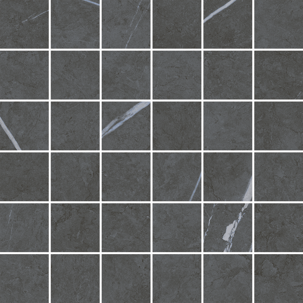 610110000917 Metropolis Imperial Black Mosaico Nat 30x30 Italon