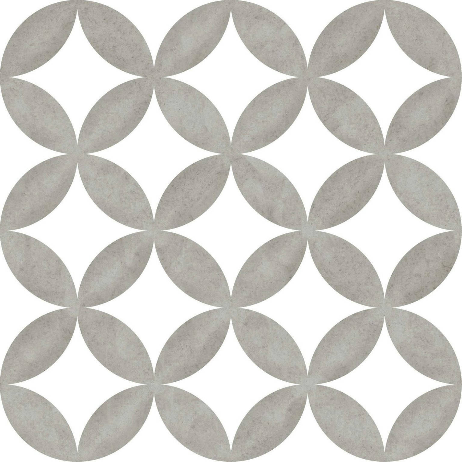 District Circles Silver Grey 20x20 Mayolica