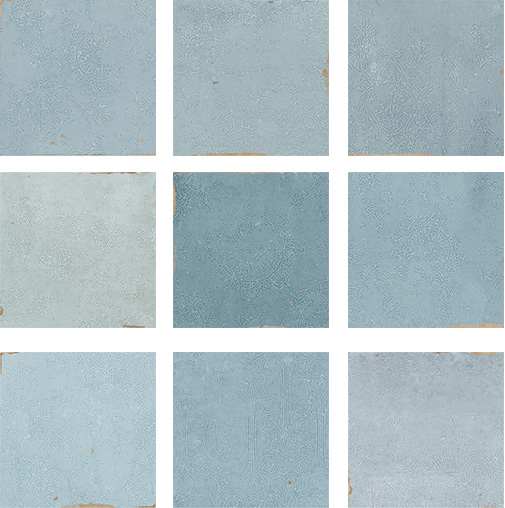 111363 ZELLIGE DECOR AQUA 12.5x12.5 WOW