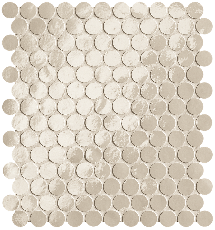 fROF Glim Avorio Round Mosaico Brillante 29,5x32,5 FAP Ceramiche