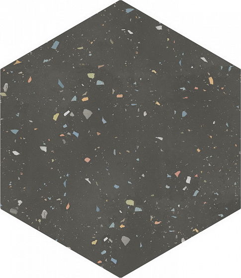 123386 Terrazzo Graphite Colours 32x36.8 DNA Tiles