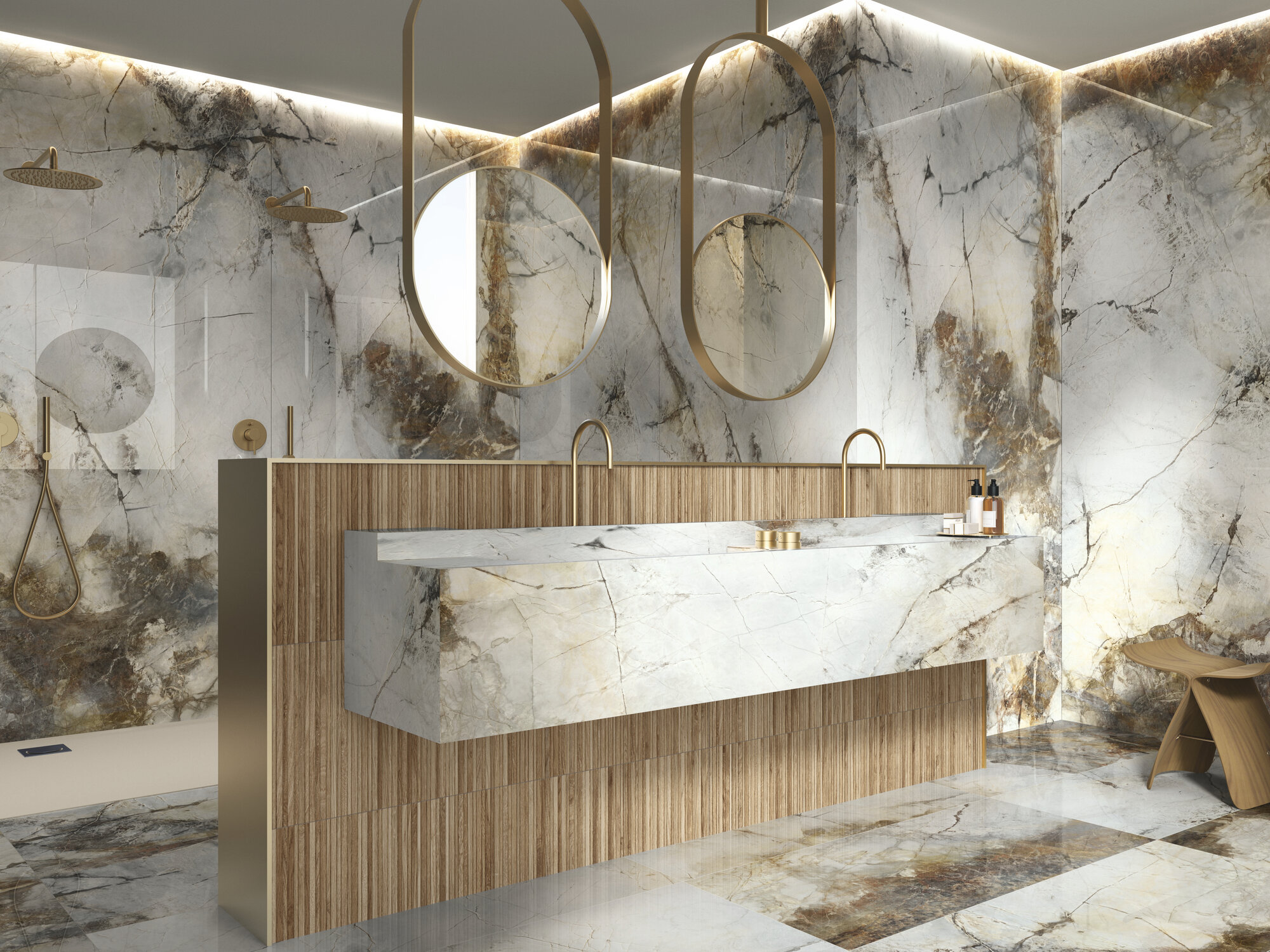 A039845 Gold Hard Pol Rect 60x120 Ape Ceramica