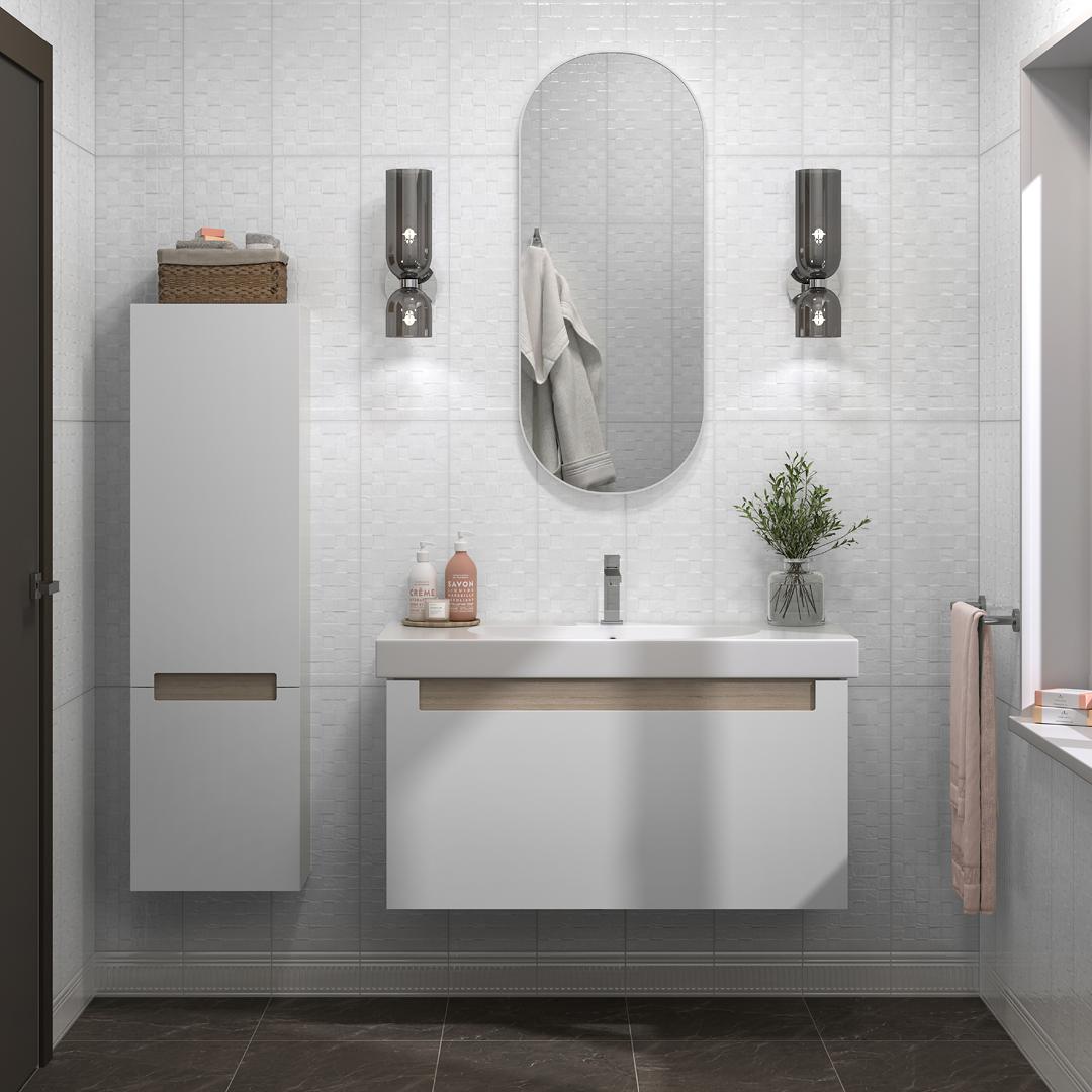 60167 Бьянка белый матовый мозаика 20x60x0.9 Kerama Marazzi