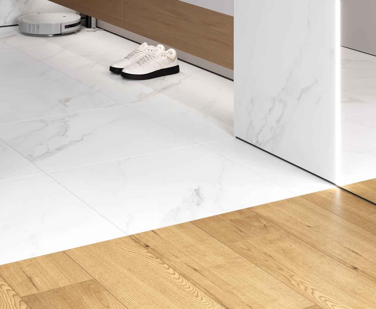 Calacatta Michael белый лаппатированный шайн 60х120 Laparet
