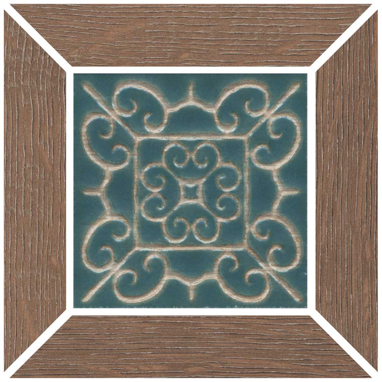 ID156 Вставка Тровазо наборный коричневый матовый 13x13x0,9 Kerama Marazzi